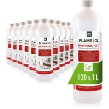 Bioéthanol 100% 120 x 1 l de Haute pureté pour cheminée à éthanol