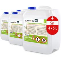 4 x 5 l flambiol Premium Bioéthanol en Gel