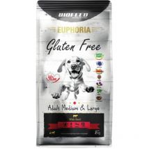 Biofeed Euphoria Sans Gluten Adulte moyen & gros boeuf - nourriture sèche pour chiens - 2kg