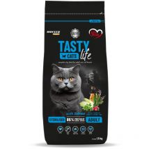 BIOFEED Tasty Cats Life Sterilized Saumon - croquettes pour chat - 1,5 kg