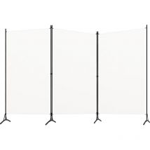 Biombo divisor - Separador 3 paneles blanco crema 260x180 cm FRT7026 Bonnevie