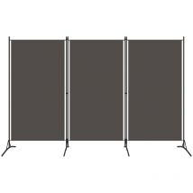 Biombo divisor - Separador 3 paneles gris antracita 260x180 cm BHF52252 Bonnevie