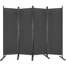 Biombos Divisor de habitaciones, independiente para balcón, protección de visión para jardín, para interior y exterior, 225x180cm, gris oscuro Hengmei