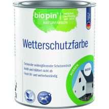 Biopin Wetterschutzfarbe 750 Ml Weiß Holzschutzlasur
