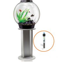 Biorb - Classic 60L Aquarium in Black with mcr led Lighting, Silver Stand and Heater Pack