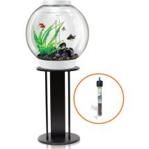 Classic 60L Aquarium in White with mcr led Lighting, Black Stand and Heater Pack - Biorb