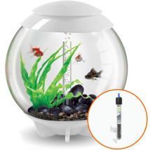 Halo 60L Aquarium in White with mcr led Lighting with Heater Pack - Biorb