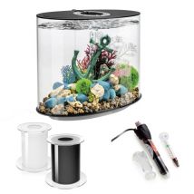 Loop 30L Black Aquarium With mcr Led Lighting and Heater Pack and 105 Stand - Biorb