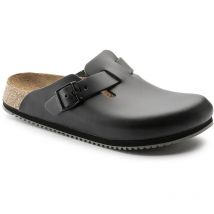 Clog Boston Super Grip, Naturleder, schwarz, Weite schmal, Größe 41 - Birkenstock