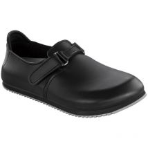 Clog Linz Superlauf, Naturleder, schwarz, schmal, Größe 37 - Birkenstock