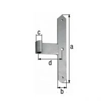 GAH - Bisagra central para cancela 300x40x105mm sta tzn 5mm (Por 5)