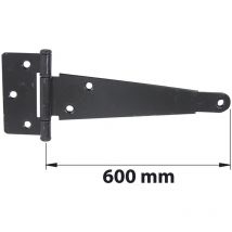 Bisagra inglesa ax comp L600 negro acero mate, H.7 x W.640 x D.95 mm afbat