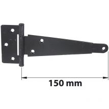 Mermier - Bisagra inglesa con eje compuesto l. 150 mm acero negro mate afbat
