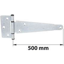 Mermier - Bisagra inglesa con eje de material compuesto l. 500 mm acero cincado blanco afbat