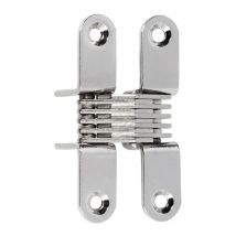 Bisagra invisible para puertas de muebles. acabado latonado y niquel acabado níquel