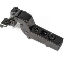 Bisagra puma clip cam apertura 105o para puertas de perfil aluminio acabado grafito cierre amortiguado codo superacodado