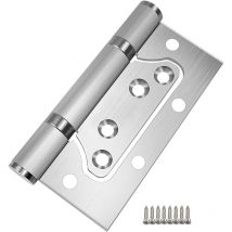 Linghhang - Bisagras de acero inoxidable para puerta (2 unidades), con rodamientos de bolas para puertas de casa y dormitorio, 100 mm x 35 mm,