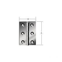 Bisagra H.30mm An.26mm S.0.9mm sta azul galvanizado, laminado, medio ancho Vormann Por 50)