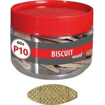Chevilles plates en bois Biscuit Wood P10 (60pcs)