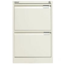 2 Drawer Foolscap Filing Cabinet - White - Bisley