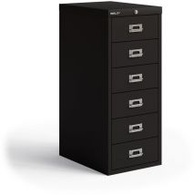 Schubladenschrank mit Schloss – 59 cm hoch – 6 Schübe – Robuste Aufbewahrungslösung für Büro und Werkstatt – Bisley