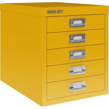 Schubladenschrank MultiDrawer – Bisley – 32,5 cm hoch, 27,8 cm breit, 5 Schübe – Robuster Korpus, zeitloses Design