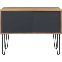 MultiRange Sideboard – Nussbaum/Anthrazitgrau – 75,2 cm – 100 cm – 45 cm – Retro-Industrie-Look