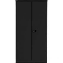 Bisley - Regular Steel Door Cupboard Lockable with 3 Shelves - Black