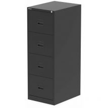 Bisley - Qube by 4 Drawer Filing Cabinet Black BS0009 - Black