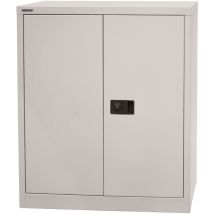 Aktenschrank Bisley Universal – Lichtgrau – Höhe 100 cm – Breite 91,4 cm – Tiefe 40 cm – 3-Punkt-Schließmechanismus – 22 Aktenordner