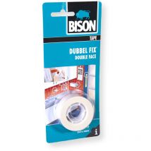 1799000104 1493044 Ruban adhésif double face blanc - Bison