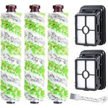 Ladacèe - Ersatzpaket 3 Walzenbürste + 2 Filter bissell Crosswave 17132 und 2225N Serie für Familien mit rauchenden Haustieren Bissell Crosswave