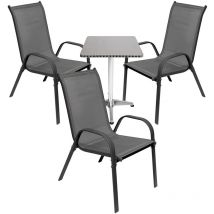 Bistrogarnitur 4-teilig Anthazit -M537504+3xMMC330881