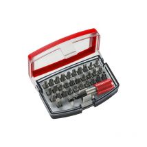 Einhell KWB box scatola kit 32 pz di punte inserti per avvitamento con innesto calamitato in acciaio al cromo-vanadio