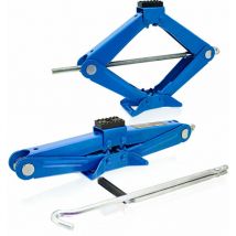 Bituxx - kfz Scherenwagenheber 2T flach Wagenheber 2 Tonnen Hubhöhe von 10,5 cm bis 38 cm inkl. Gummiauflage und praktischer Handkurbel