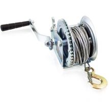 Bituxx - Verricello manuale per rimorchio, manovella a mano, per barca, manovella fino a 450 kg, corda da 10 m, paranco a fune