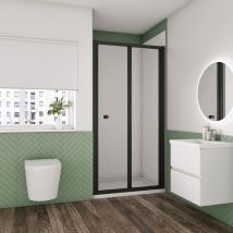 Biubiubath - 1000mmx1850mm(Height) Matt Black Frame Bifold Shower Door