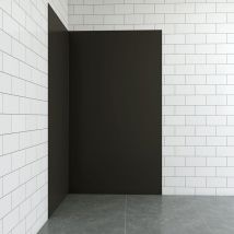 Biubiubath - Bathroom 1000x1000x2100mm Black Wall Aluminum Shower Wall Panel Cladding 2Pcs
