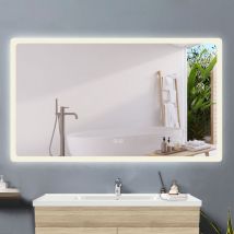 Biubiubath - Bluetooth Bathroom led Mirror 1600x800mm with Dimmable 3 Lights Smart Memory Function Anti-fog