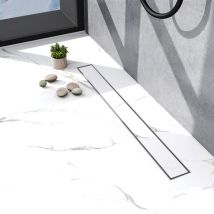 Biubiubath Caniveau de douche en acier inoxydable 2 en 1, siphon douche italienne,bonde de douche-60cm