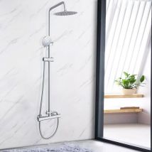 Colonne de douche thermostatique élégante avec colonne de douche pluie réglable en hauteur - Biubiubath