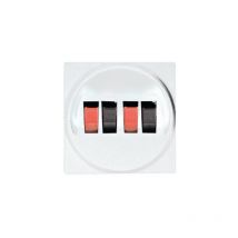 Biuro presa doppia altoparlante - 2 moduli - 45x45mm - abs