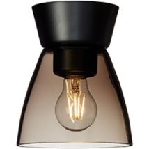 Bizzo Aufbau-Downlight Flat Black, Rauchglas 1x E27