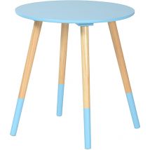 BJARNI - Table Basse Ronde Bleue