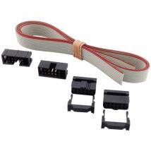 BKL Electronic 10122100 Pfosten-Steckerverbinder-Set mit Zugentlastung Rastermaß: 2.54 mm Polzahl Ge