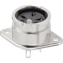 0202015 Din-rundsteckverbinder Flanschbuchse, Kontakte Gerade Polzahl: 3 Silber 1 St - Bkl Electronic