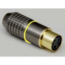 0212011 Connettore Mini-DIN Giunto dritto Numero Poli (num): 6 Cromo 1 pz. - Bkl Electronic