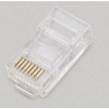 Bkl Electronic - Modularstecker 2606003 Stecker, gerade Polzahl 8P8C Transparent 100 St.