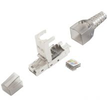 Bkl Electronic - Spina RJ45, senza utensili, stp, cat 6A 10121201 Spina dritta Numero di poli 8P8C Argento 1 pz.