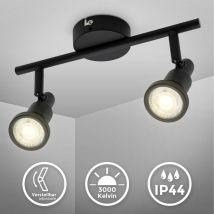 Led Plafoniera Bagno Lampada da soffitto Lampada da soffitto Spot da soffitto incl. 2 lampadine da 5W ciascuna 400lm IP44 - B.k.licht